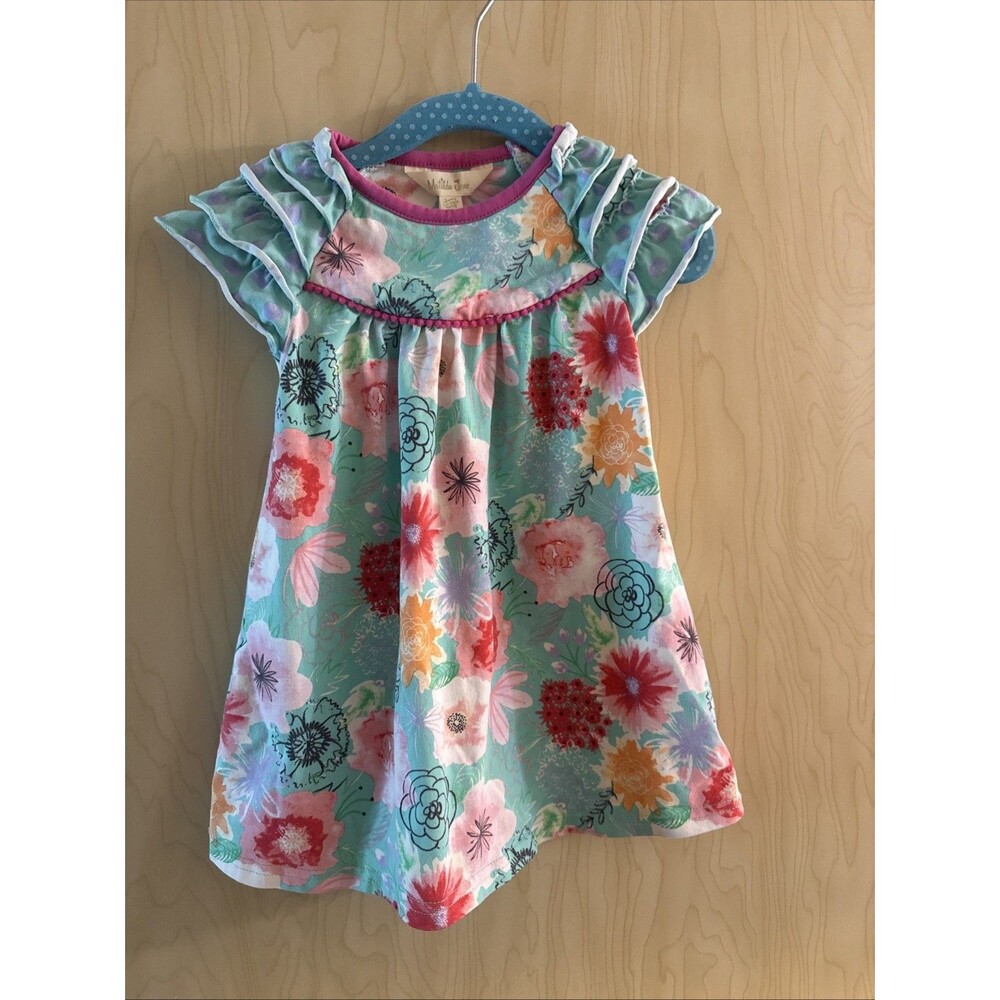 Matilda Jane floral dress with ruffled sleeves Size 12-18 M
